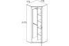 Шкаф угловой с полками L-P ОСКАР