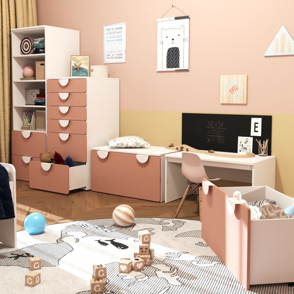 Стеллаж ПИКСИ с 2 выдвижными ящиками