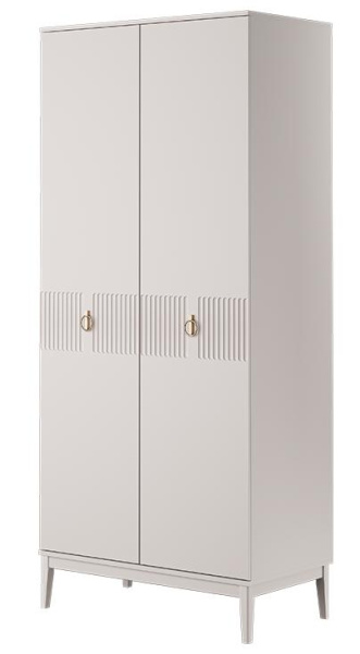 Шкаф распашной Фарго ШР-2 (ЛДСП Персидский жемчуг/Лак Льняной)