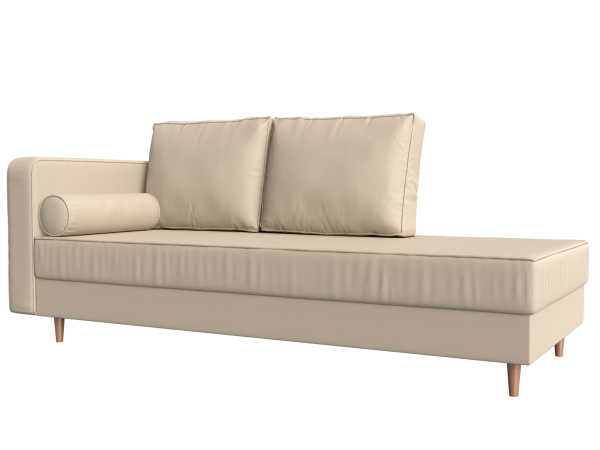 Кушетка Прайм левая Экокожа (Бежевый)