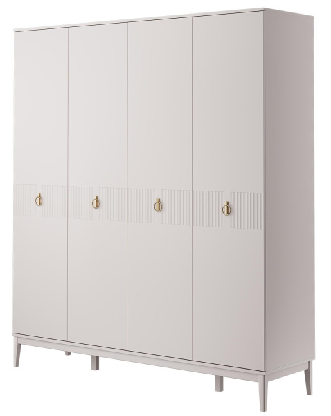 Шкаф распашной Фарго ШР-4 (ЛДСП Персидский жемчуг/Лак Льняной)