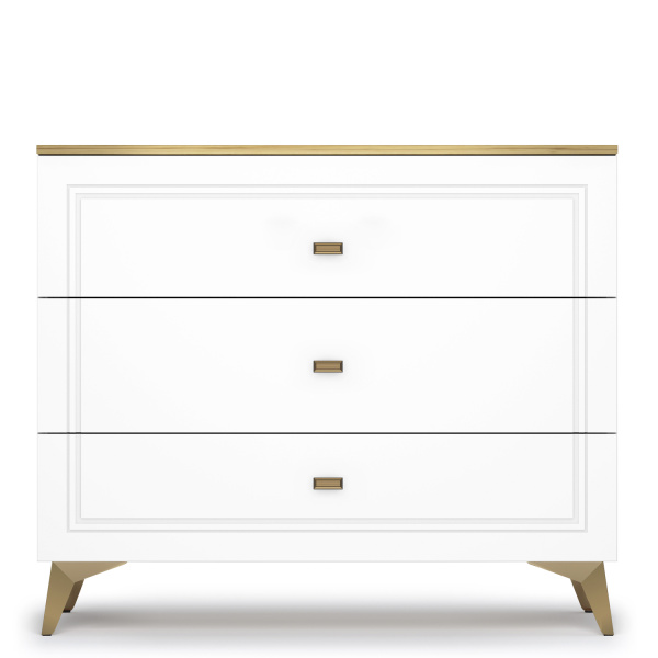 Комод с ящиками Вега Сапфир (Глянец белый)