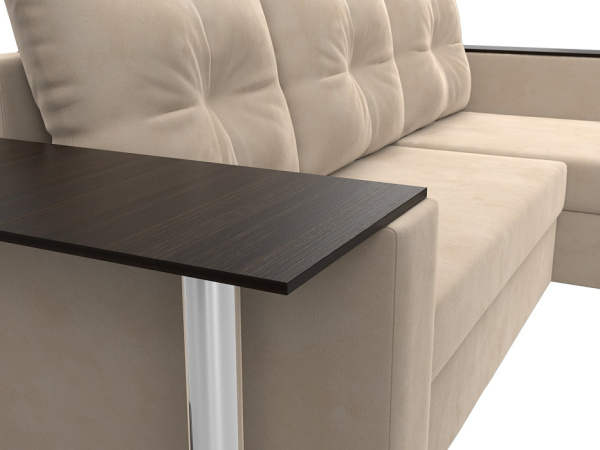 Диван угловой Атланта со столом правый угол Велюр