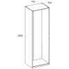 Корпус шкафа TETRA 75/236/56