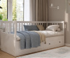 Кровать-кушетка с ящиками  Кымор Hemnes (белый)