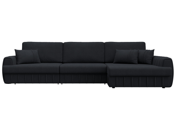 Диван угловой Лига-057 НПБ Лонг угол правый Замша (JOLY 16 темно-серый)