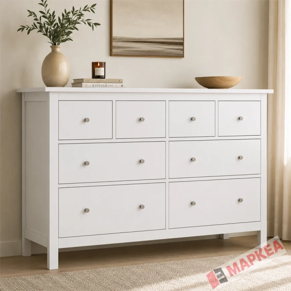 Комод Кантри Hemnes 08 ММЦ (Белый лак)
