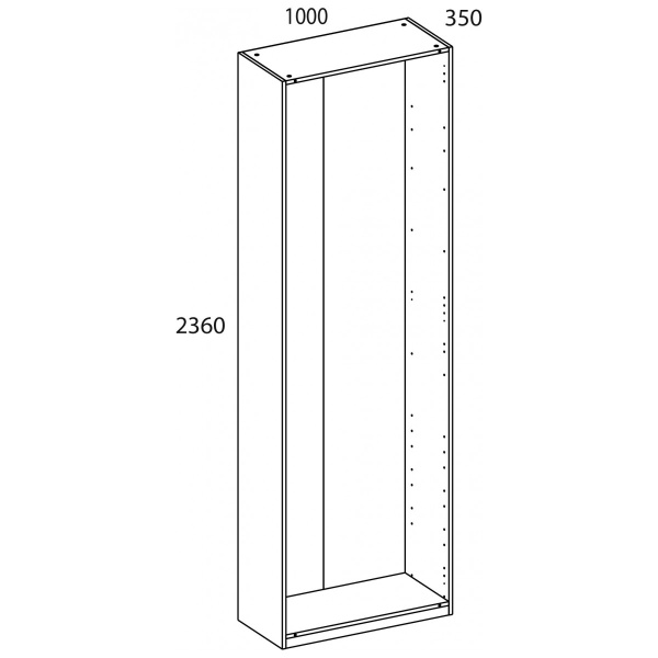 Корпус шкафа TETRA 100/236/35