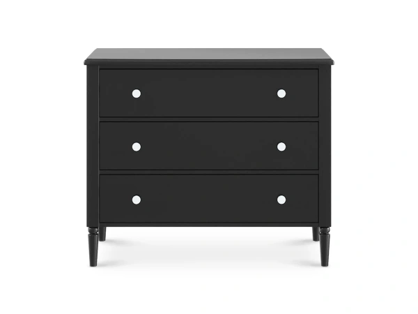 Комод Blues 3 ящика (Черный, ручки Белый)