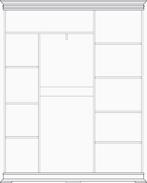 Шкаф 3д Верди Классик П1.0487.0.44
