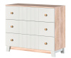 Комод Ланзетти 3 ящика (3 ЯЩИКА, Дуб Торонто/ Жемчуг)