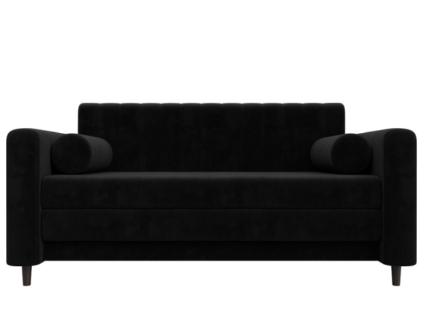 Диван прямой Лига-070 Велюр (SEVEN 35 черный)