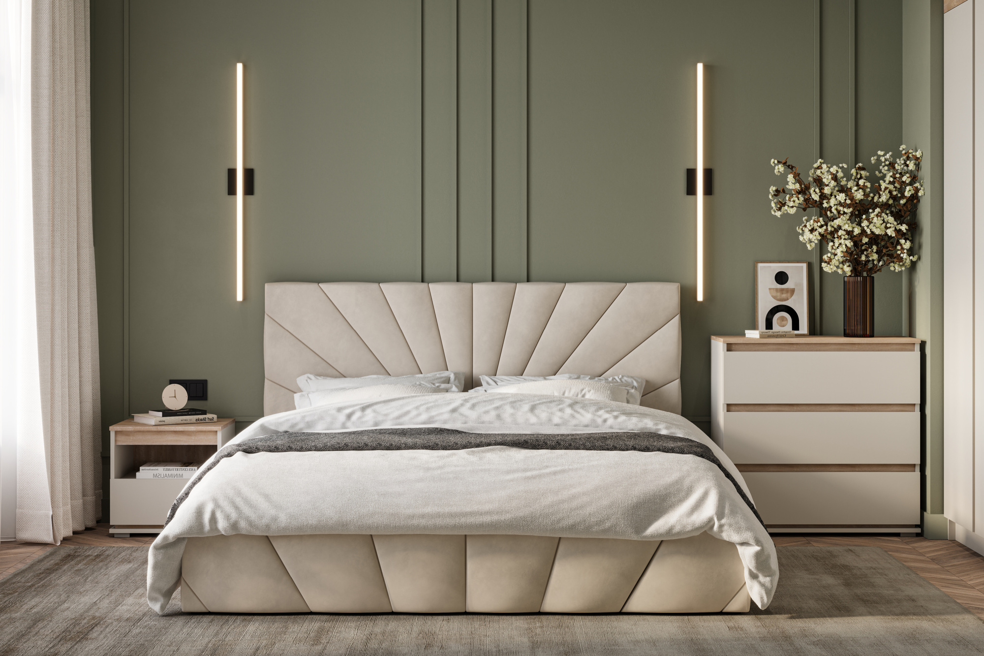 Кровать двуспальная Нельсон Лучи