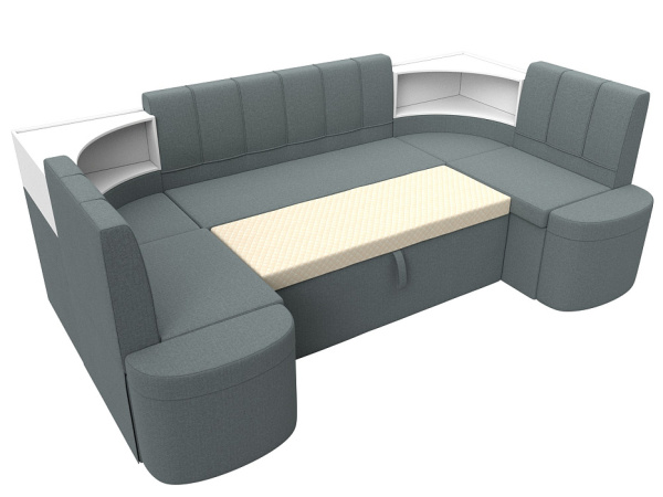 Диван кухонный П-образный Тефида Рогожка