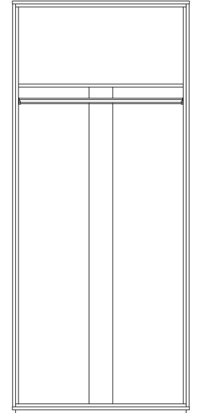 Шкаф 2-дверный для одежды Лайн П6.619.1.28 (П620.28)