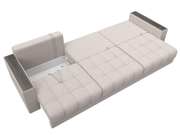 Диван прямой с декором Лига-049 НПБ Лонг Замша