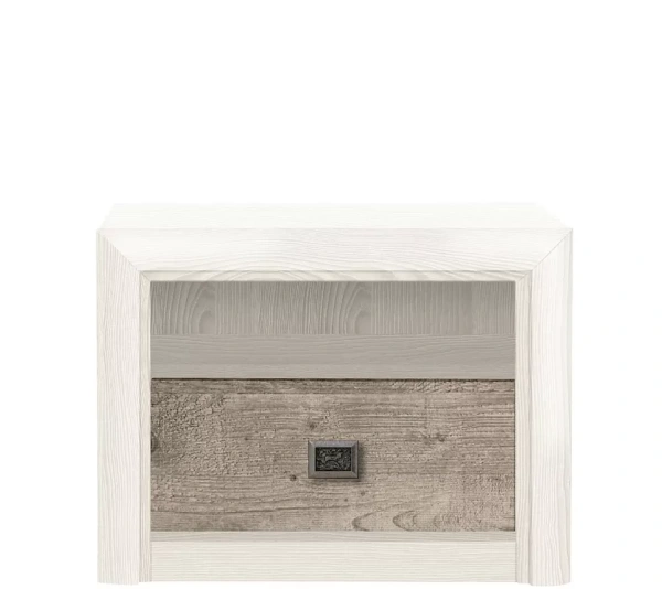 Тумба прикроватная КОЕН KOM1S (Ясень снежный. Сосна натуральная)
