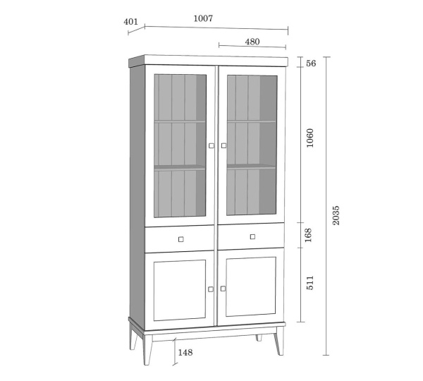 Шкаф для посуды Бон Вояж 222