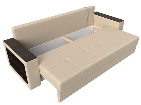 Диван прямой Дубай Лайт полки слева Экокожа