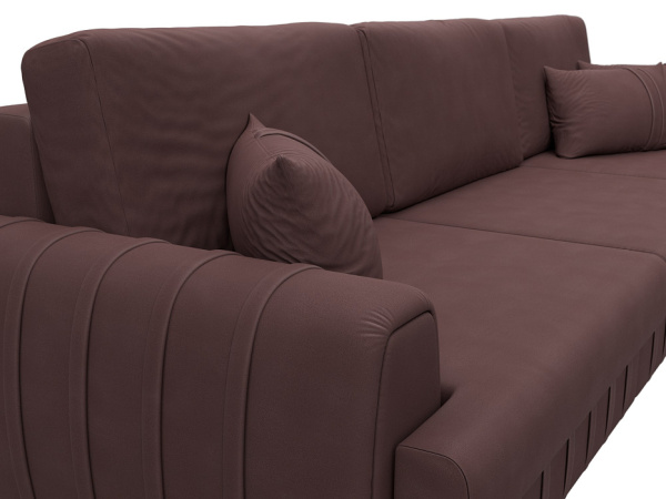 Диван прямой Лига-057 НПБ Лонг Замша