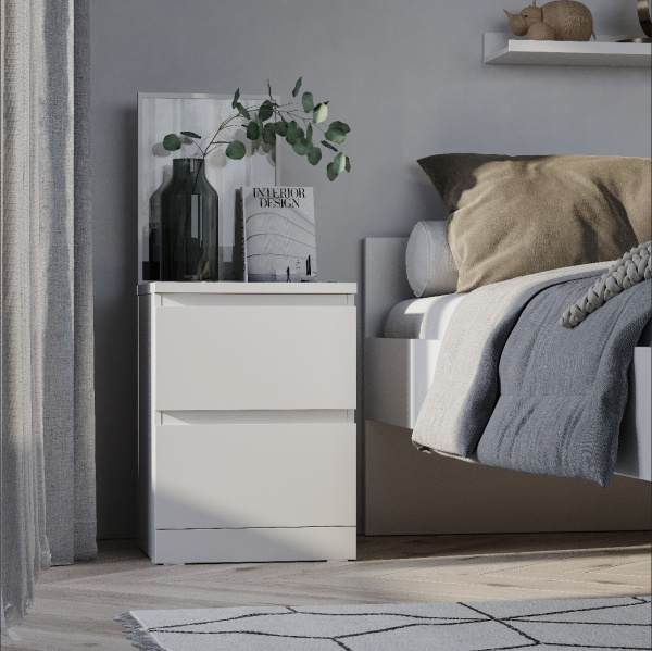 Комод Варма 2 с двумя ящиками, Белый