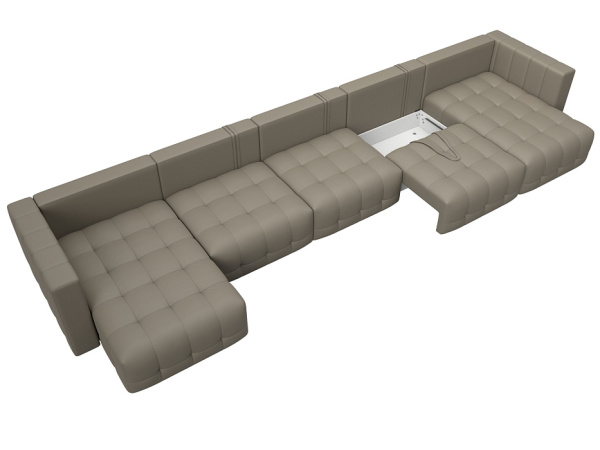 Диван П-образный Лига-052 НПБ МегаЛонг Экокожа