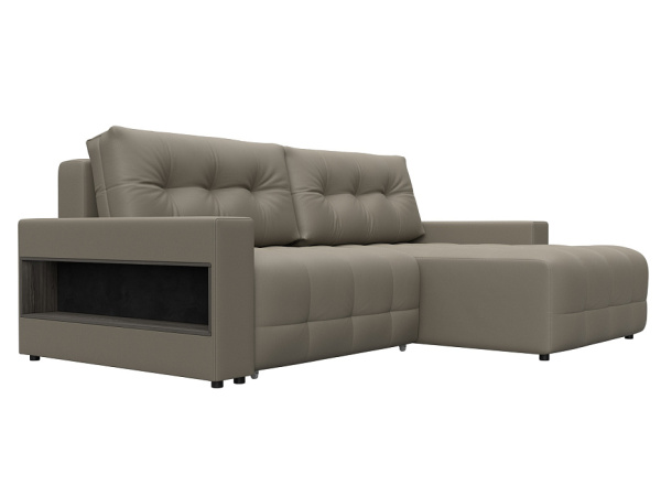 Диван угловой с полками Лига-053 НПБ Экокожа