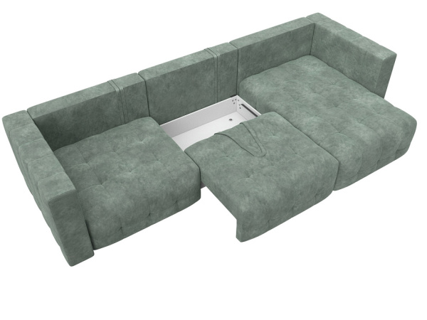 Диван угловой Лига-052 НПБ Лонг угол универсальный Велюр