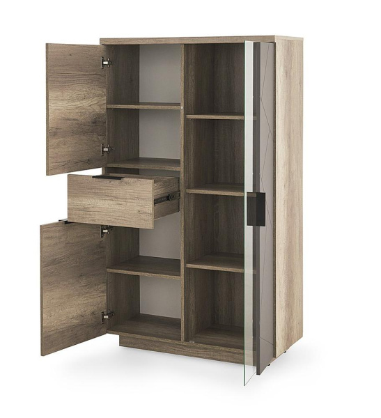 Шкаф с витриной 1V2D1S-P KAYLAS