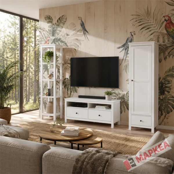 Стеллаж Кантри Hemnes 420 ММЦ (Белый лак)