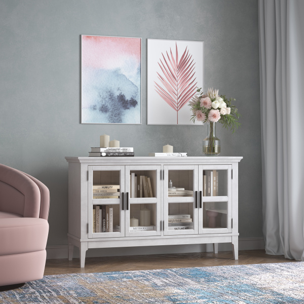 Тумба ТВ Квадро-С 40 (Белый лак)