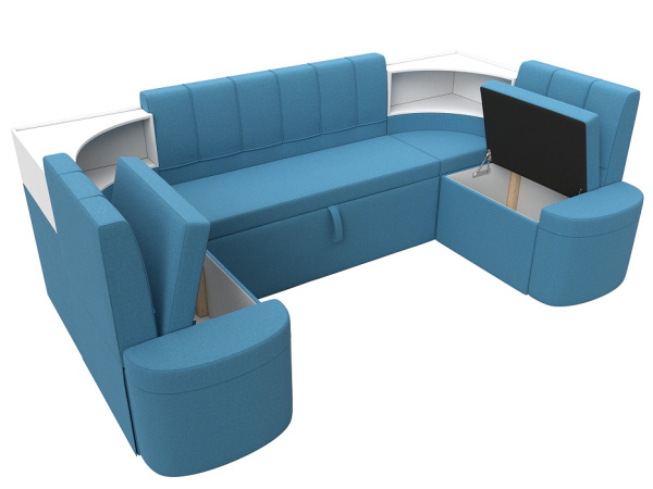 Диван кухонный П-образный Тефида Рогожка