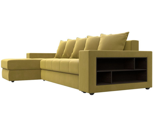 Диван угловой с декором Лига-049 НПБ Велюр