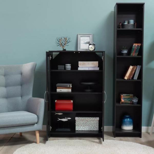 Тумба СИРИУС с двумя стеклянными дверьми