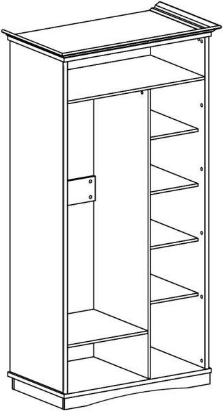 Шкаф для одежды 2д Турин П7.036.1.18 (П036.18)