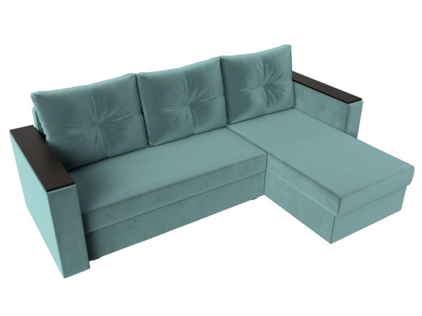 Диван угловой Атланта без стола правый угол Велюр