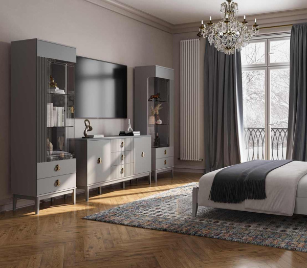 Шкаф с витриной Фарго однодверный правый