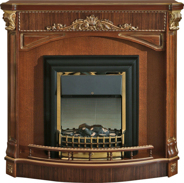 Портал для камина Альба 17с П4.485.0.17 (П485.17с) (Палисандр с золочением)