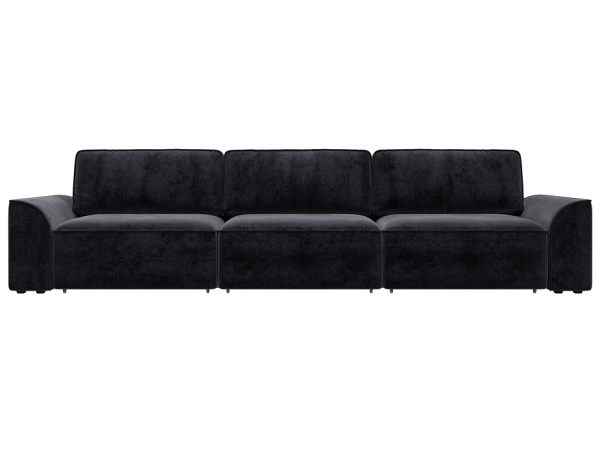 Диван прямой Лига-048 НПБ Лонг Велюр (TOWER 11 темно-серый)