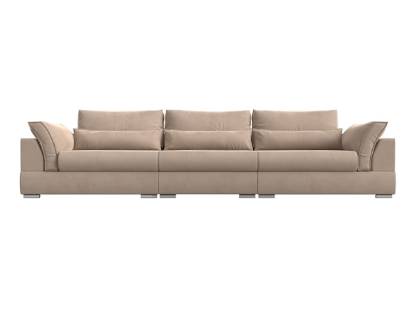 Диван прямой Пекин Long Велюр (Бежевый)