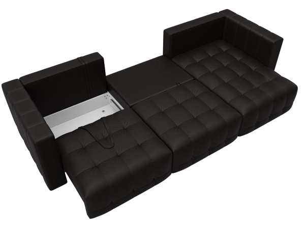 Диван угловой Лига-052 НПБ Лонг угол универсальный Экокожа