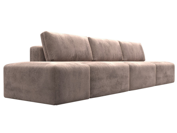 Диван прямой модульный с пуфом Лига-060 НПБ Лонг Велюр