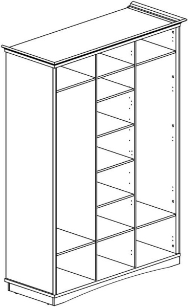 Шкаф для одежды 3д Турин П7.036.1.16-01 (П036.16)