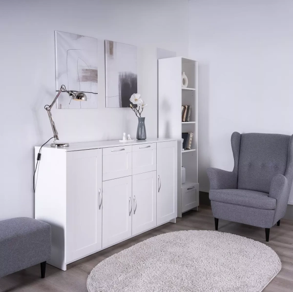 Тумба СИРИУС четырехдверная с двумя ящиками