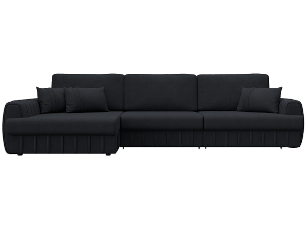 Диван угловой Лига-057 НПБ Лонг угол левый Замша (JOLY 16 темно-серый)