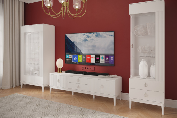 Шкаф с витриной Фарго двухдверный