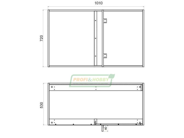 Шкаф Напольный 100x53x72 Угловой Глубокий