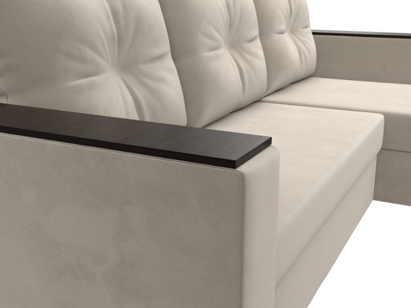 Диван угловой Атланта без стола правый угол Микровельвет