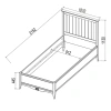 Кровать односпальная Пенни (Белый воск/Антик 24)