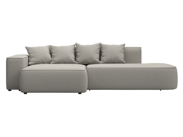 Диван угловой Лига-065 угол левый Рогожка (Амур 02 бежевый)